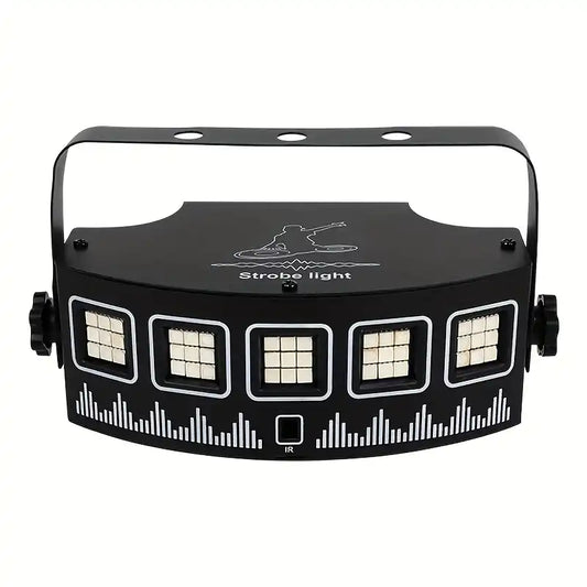 Lumière Stroboscopique LED 5 Yeux — Ambiance Disco & Karaoké | Télécommande Incluse | Soirées, Fêtes & Décoration