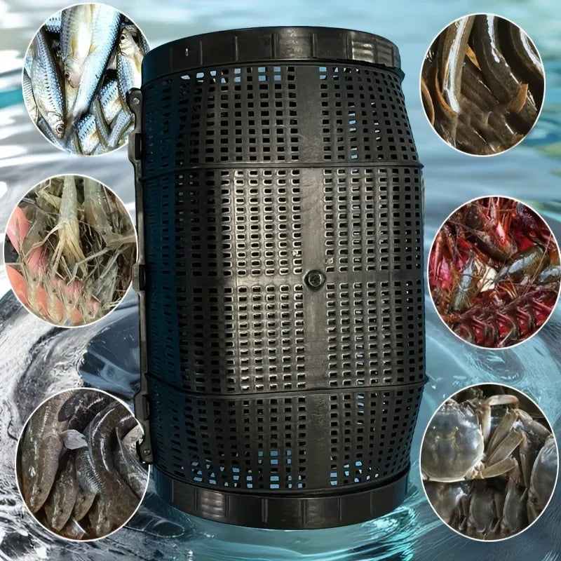 Nasse a Poisson, Nasse à Écrevisses avec Trous Piège À Crabe Portable Piège a Poisson pour Crevettes Écrevisses Homards Anguilles