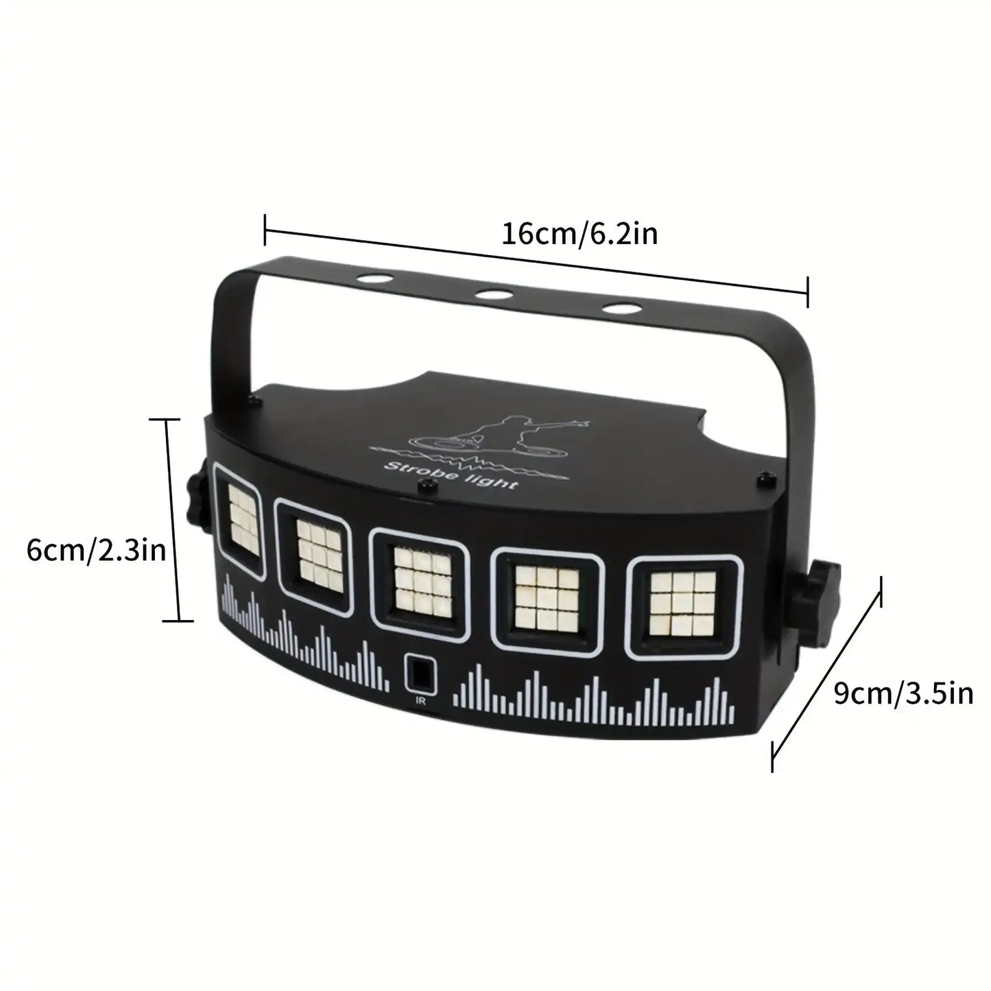 Lumière Stroboscopique LED 5 Yeux — Ambiance Disco & Karaoké | Télécommande Incluse | Soirées, Fêtes & Décoration