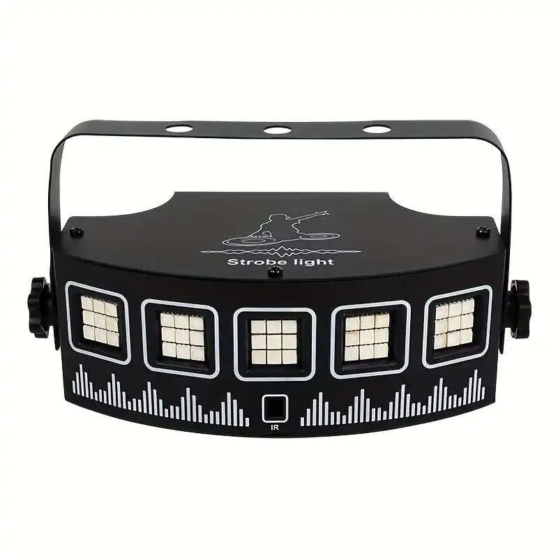 Lumière Stroboscopique LED 5 Yeux — Ambiance Disco & Karaoké | Télécommande Incluse | Soirées, Fêtes & Décoration