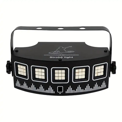 Lumière Stroboscopique LED 5 Yeux — Ambiance Disco & Karaoké | Télécommande Incluse | Soirées, Fêtes & Décoration