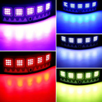 Lumière Stroboscopique LED 5 Yeux — Ambiance Disco & Karaoké | Télécommande Incluse | Soirées, Fêtes & Décoration